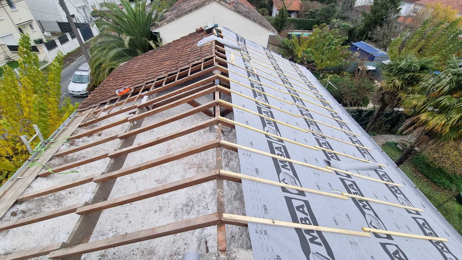 Avant rénovation de toiture à Cenon
